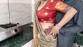 early morning kitchen sex with beautiful indian bhabhi and devar in tight chut