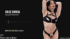 listen to chloe surreal's sexy joi voicemail while she strips thong in hotel