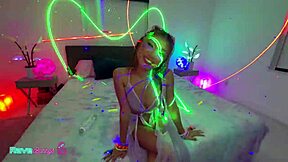 rave bunny clara trinity grinds and rides dj's throbbing cock all night