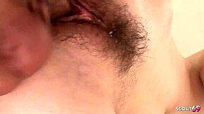 cute japanese teen in swimsuit joins mmf threesome