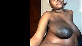 Pregnant with Massive Black Boobs Teasing Strangers?