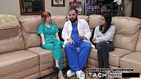 hey, don't tell the doc but this nurse cums hard with her vibrator on duty