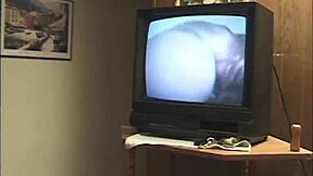 Step grandma whore takes anal blowjob cum from group in stockings