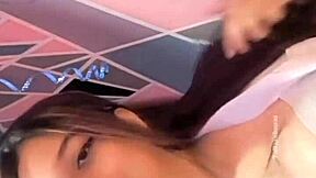 college girl rocks her dildo hard in solo ass worship session