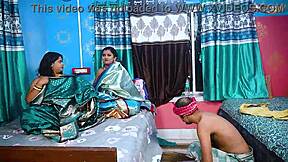 two desi mallu bhabhis bent over for servant's hardcore threesome pounding