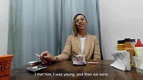 lesbian sucks and fucks for cash in coffee shop bathroom
