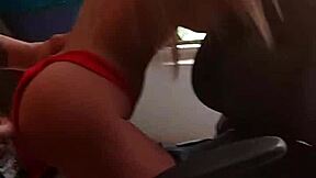shoving my hand deep into the blonde sex doll's ass