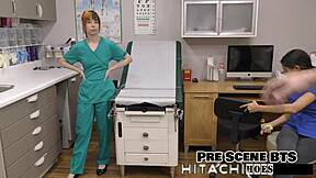 hey, don't tell the doc but this nurse cums hard with her vibrator on duty