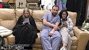 nurse jasmine's hairy pussy GAPED and BLASTED with cum backstage round 2 🔥😈