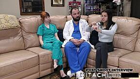 hey, don't tell the doc but this nurse cums hard with her vibrator on duty