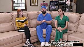 hey, don't tell the doc but this nurse cums hard with her vibrator on duty