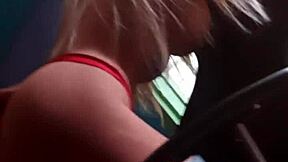 shoving my hand deep into the blonde sex doll's ass