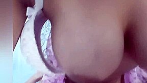 POV homemade sex with curvy pregnant brunette girlfriend in lingerie