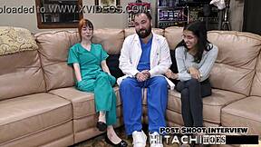 hey, don't tell the doc but this nurse cums hard with her vibrator on duty