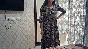 My big stepsister got so angry sharing our single bed, full hindi dirty talk!