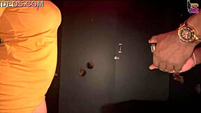 Big Black Cock Gloryhole Pounding Makes Me Cum!