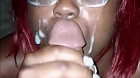 Why choke on monster black cock in sky suite when facial cums next?