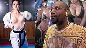 oh man these big breasted japanese babes strip n show off theyre fat milky sweaty tits while trainin...