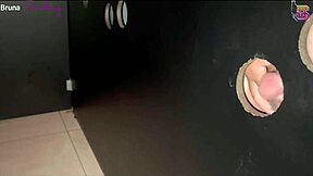 Big Black Cock Gloryhole Pounding Makes Me Cum!
