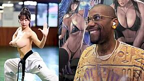 oh man these big breasted japanese babes strip n show off theyre fat milky sweaty tits while trainin...