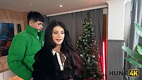 Hunt4k Christmas Pickup: Nympho Girlfriend Fucked While Cuck Watches