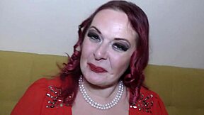 Hey bj queen milf juliet the curvy redhead sucks monster bbc to cumshot in her mouth