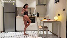 Why settle for less when this skinny housewife spreads on kitchen table for rough sex?
