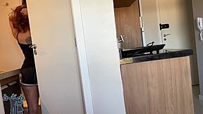 she stripped naked for neighbor then fucked raw no condom