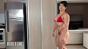 dig yanne moura's sexy athletic ass in tiny bikinis