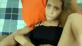 petite teen in mini skirt bent over fucked hard by ex boyfriend creampie in parents house
