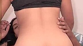 Veracruzana milf bends over bedroom bed for hermanastro's deep doggystyle pussy pounding and moans