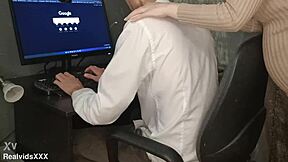 pregnant wife grabs my cock for sloppy blowjob banning all porn