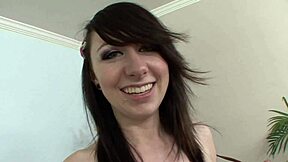 wanna see this skinny slutty brunette teen ride monster cock doggystyle till cum covered?