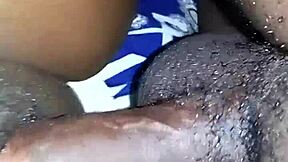 First-Time Housewife With Huge Ebony Ass Spreads Tight Pussy For Creampie In Bedroom