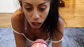 Petite candie cross deepthroats face fucked cowgirl rides