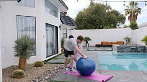 personal trainer pounding eva longs tight pussy missionary doggy creampie finish