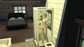 innocent step-sister gets wet shower sex pounding all slippery and tight