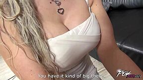 super pov cougar rips dress to deepthroat lick balls and suck cock