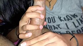 Watch her slowly suck that cock grow huge before swallowing!