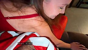 stepdad santa claus stuffs his bad girl deep on christmas morning pov