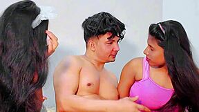 Uttaran20 horny couple fists squirts pretty skinny teen ffm threesome