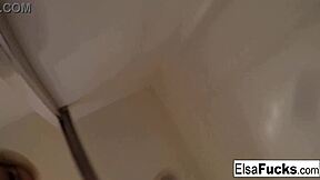 tiny blonde elsa jean fingers hairy teen pussy close
