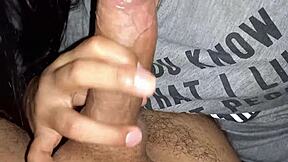 Watch her slowly suck that cock grow huge before swallowing!