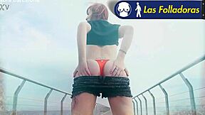 nora spots young stud at bus stop and rides his cock wildly