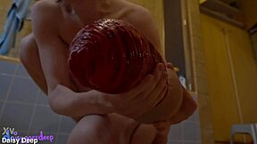 Skinny Amateur Stretches Huge Ass with Hankeys Hungerff Prolapse Dildo Solo Play