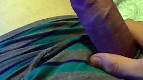Watch this sexy trimmed cock jerk off hard in close up explosion