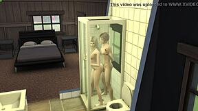 innocent step-sister gets wet shower sex pounding all slippery and tight