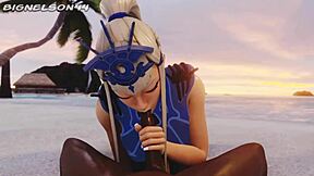 mizuki from fortnite begs for xxx rule34 action now