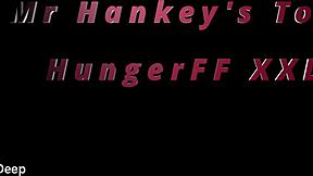 Skinny Amateur Stretches Huge Ass with Hankeys Hungerff Prolapse Dildo Solo Play