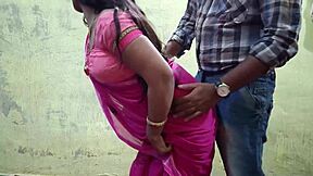 Pink saree bhabhi looks irresistible, gonna tear her tight pussy raw